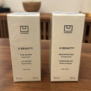 NEW U BEAUTY The Duo Resurfacing Compound and The Super Hydrator 2x 15ml
